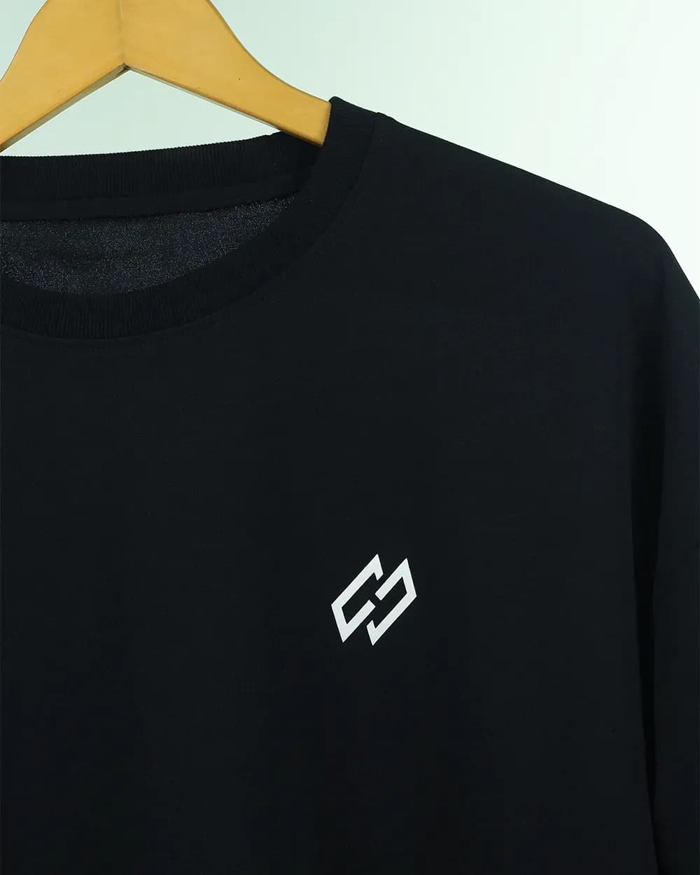Black Luxury Drop shoulder T-Shirt thumbnail 2