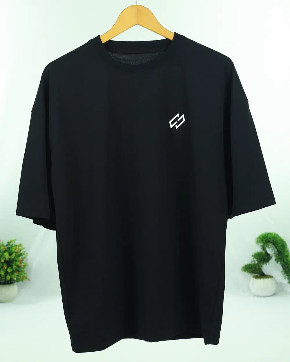 Black Luxury Drop shoulder T-Shirt thumbnail 5