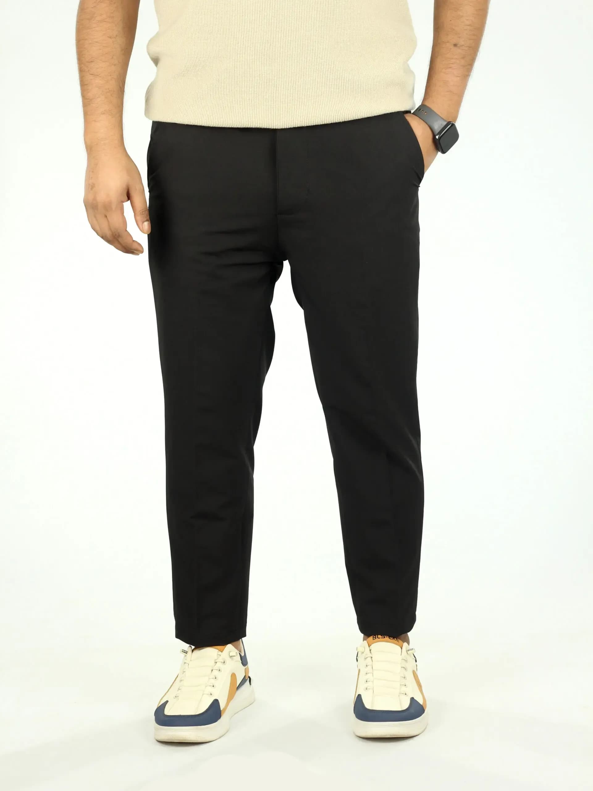 Formal Adjustable waist Pant- ( Black )