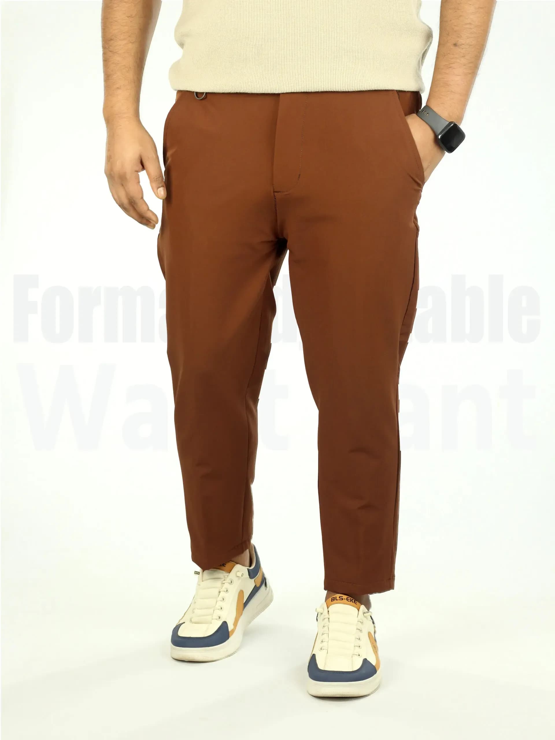 Formal Adjustable waist Pant- ( Camel Brown )