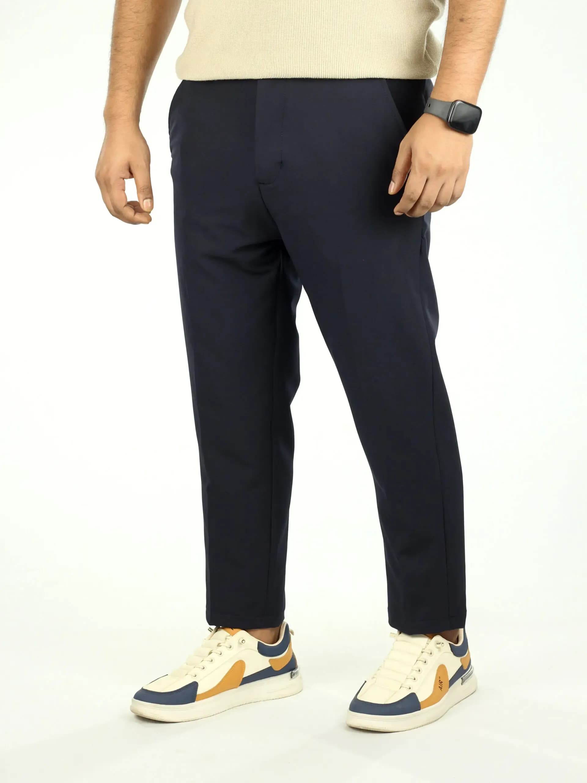 Formal Adjustable waist Pant- ( Navy Blue )