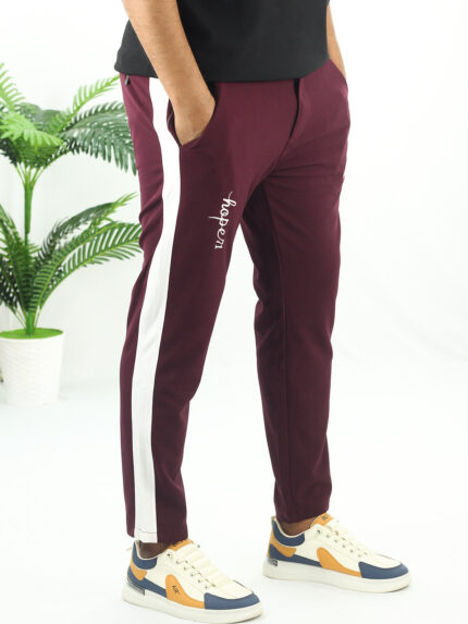 Luxury Stripe Merun Trouser