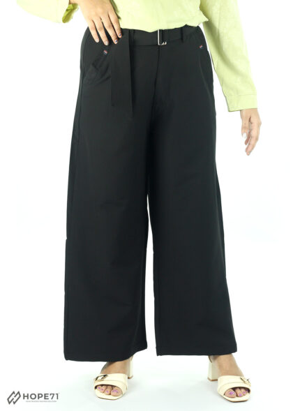 Wide Leg Pants-Kohl Black