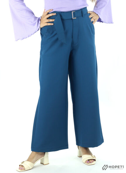 Wide Leg Pants-SeaGreen