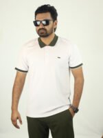 White Polo +Olive Hybrid Pant - Image 2