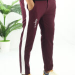 Luxury Stripe Merun Trouser