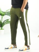Luxury Stripe Olive Trouser