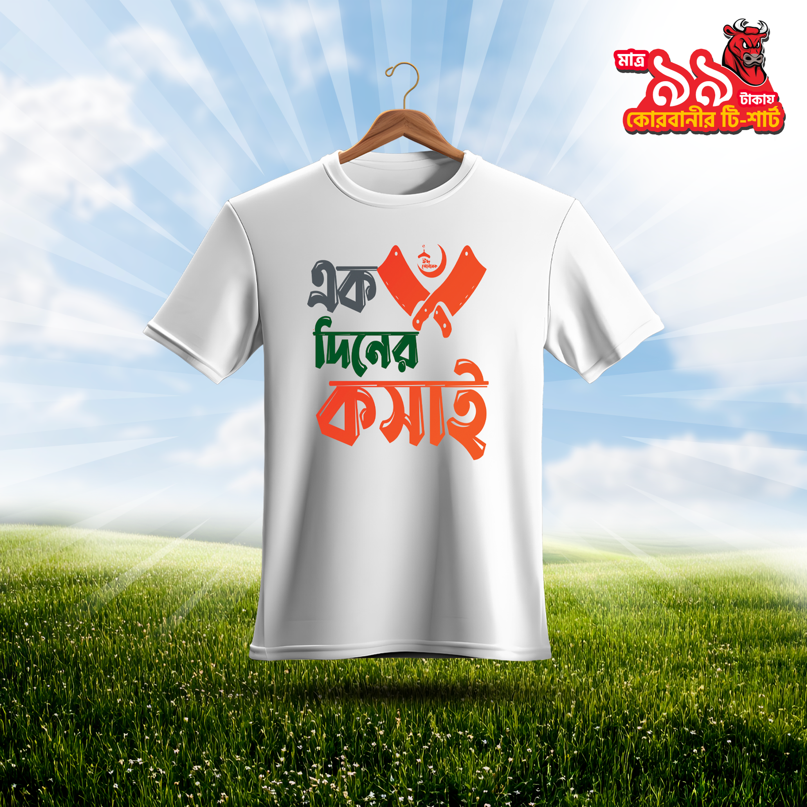 k3 এক দিনের কসাই ( Korbani Special T-shirt-৩ ) - Image 1
