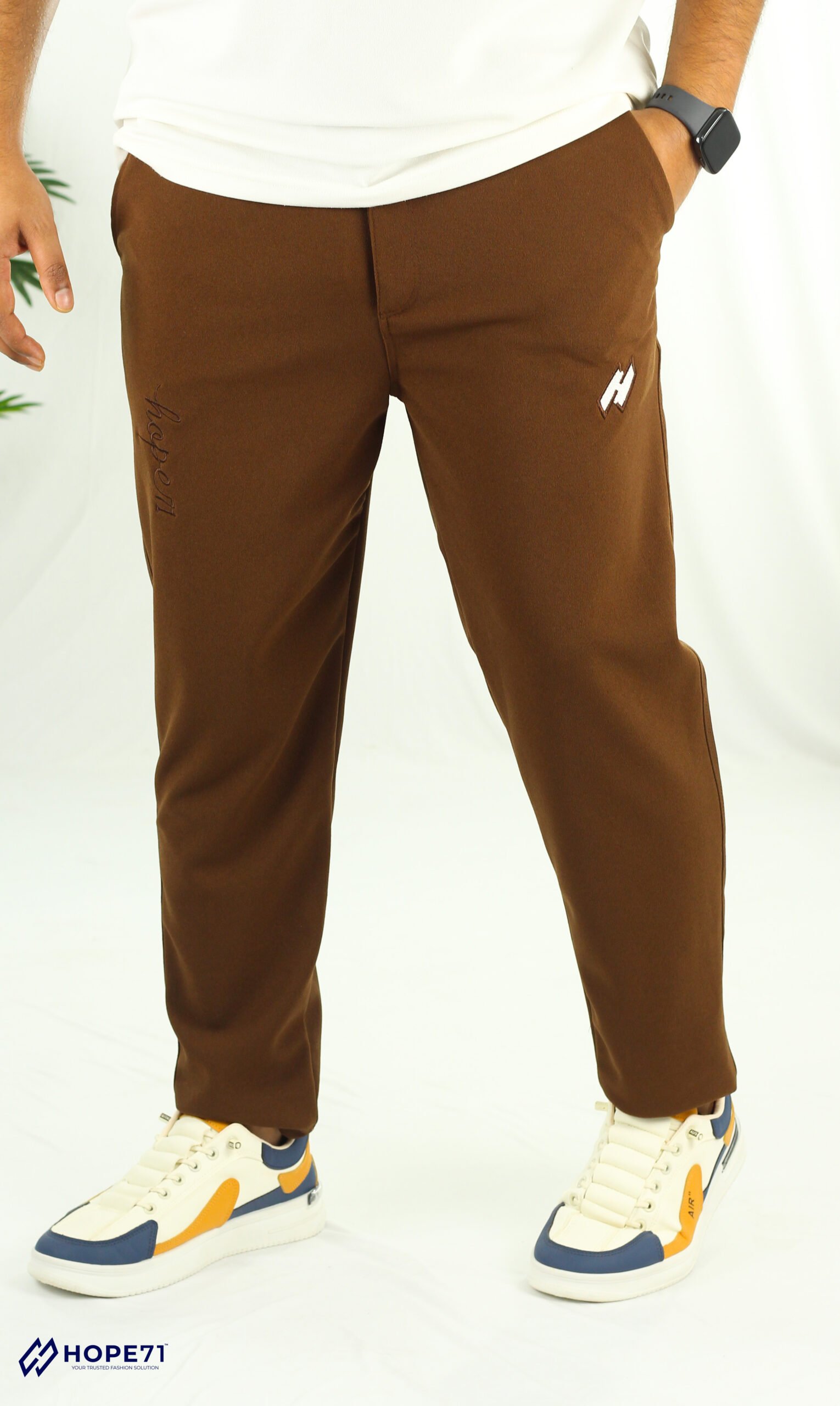 coffee f Coffee Luxury Trouser - Image 1
