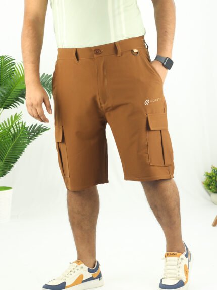 Hybrid Shorts Camel Brown