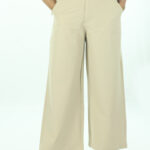 Wide Leg Pants-Cream
